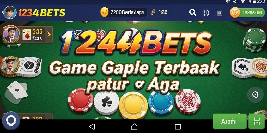 Tampilan gameplay seru dari game Gaple 1234BETS.
