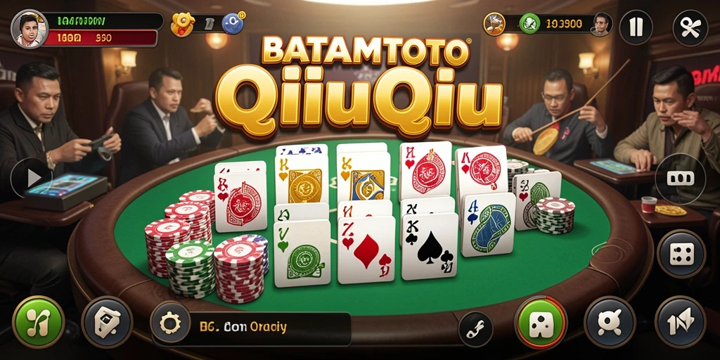 Tampilan gameplay seru QiuQiu di BATAMTOTO.