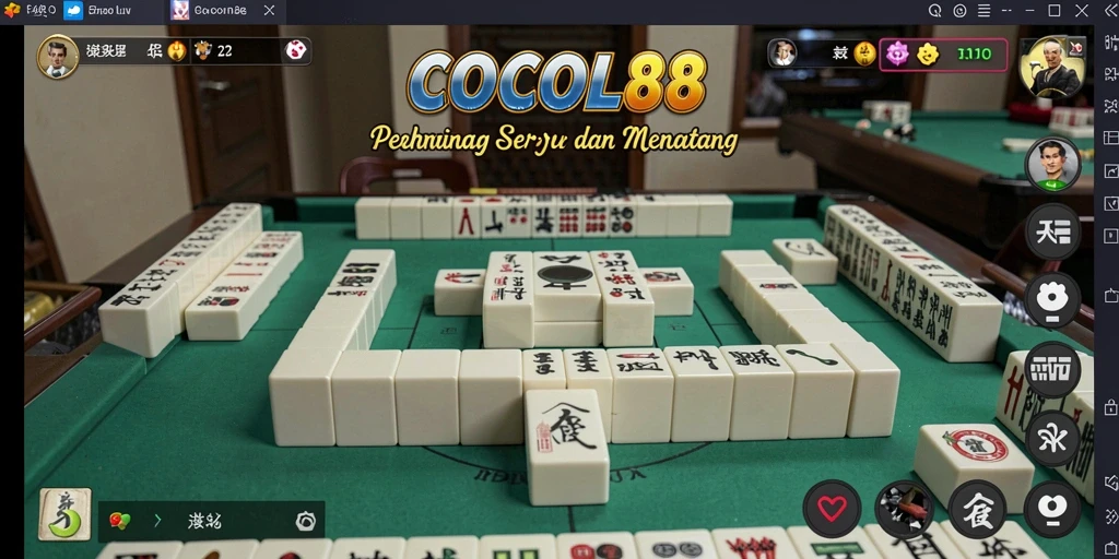 Tangkapan layar game COCOL88 menampilkan gameplay Mahjong yang seru.