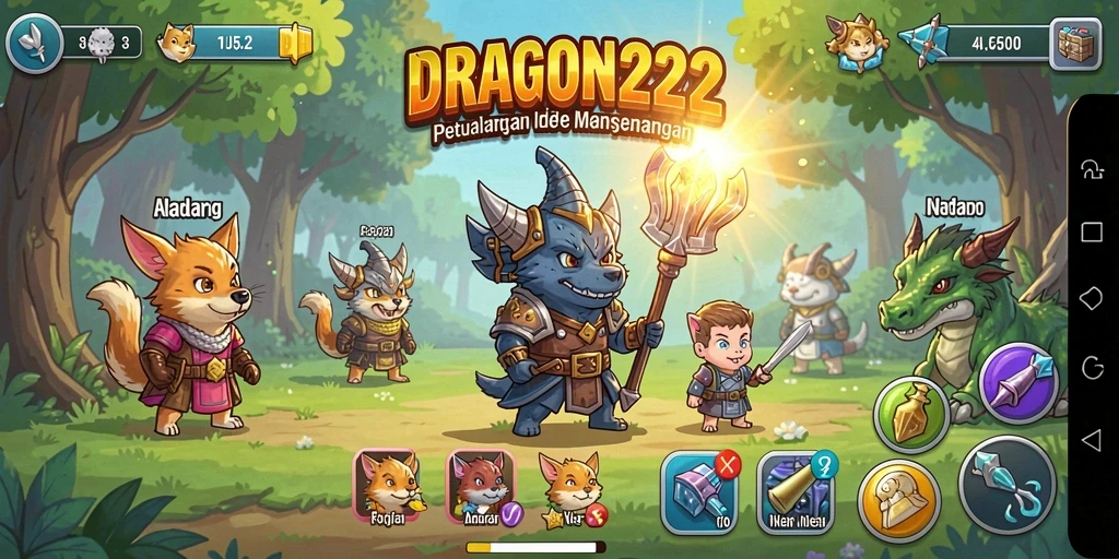 Tampilan gameplay <strong>DRAGON222</strong> yang mengasyikkan dan penuh aksi Idle.