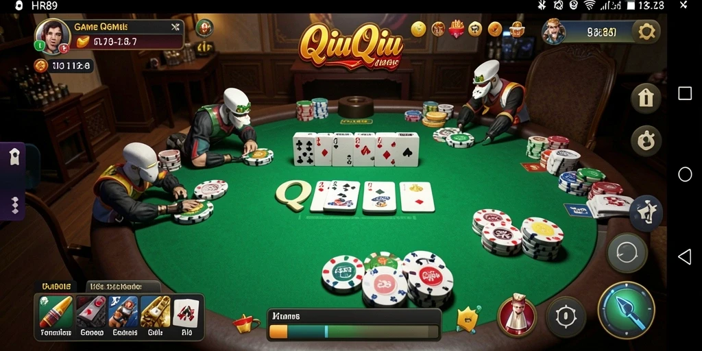 Tampilan gameplay HR89 yang seru dan mendebarkan dalam QiuQiu.