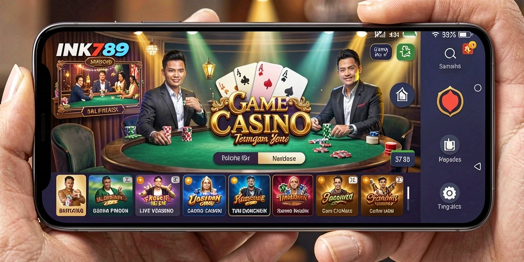 Tampilan gameplay seru dengan dealer langsung di INK789.
