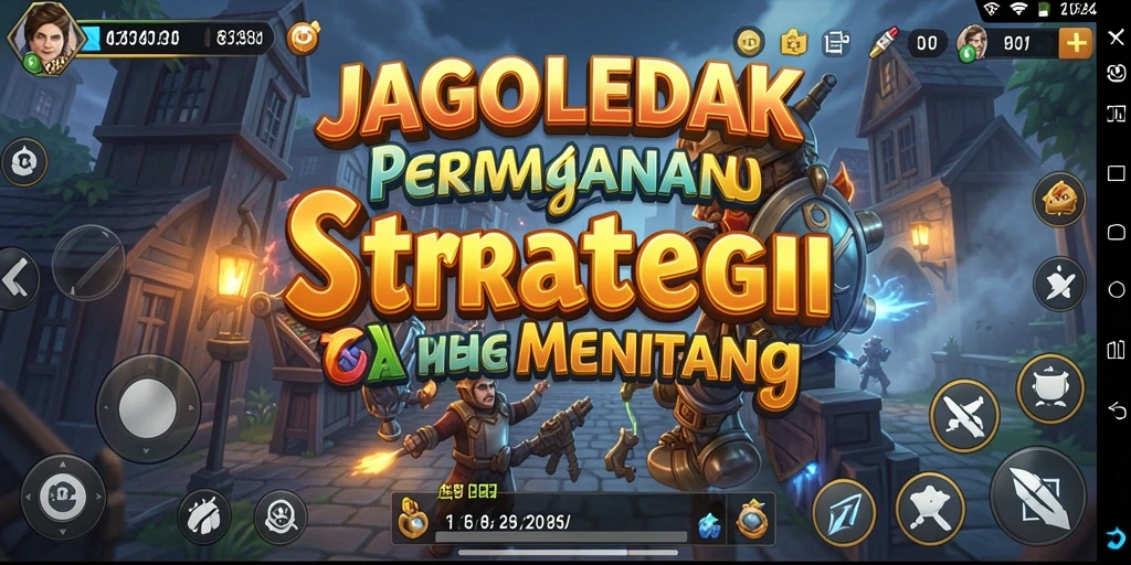 Screenshot gameplay menunjukkan pertempuran strategi yang mendebarkan.