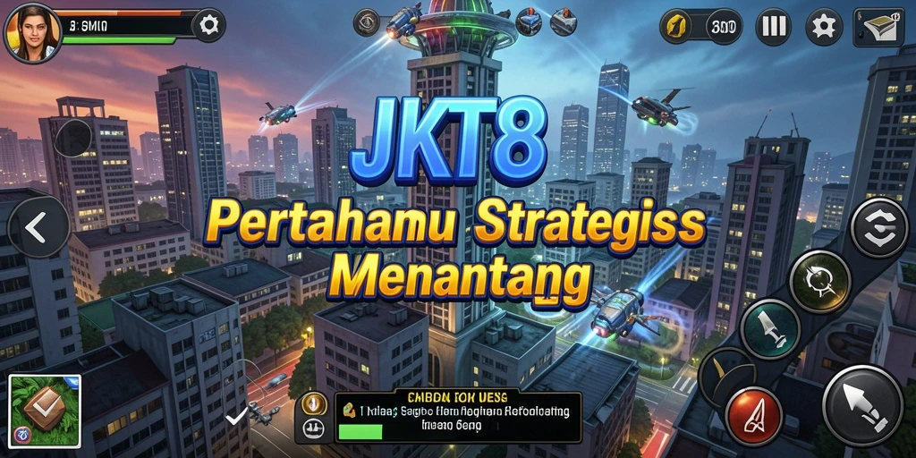 Screenshot JKT8 menampilkan aksi menara yang menakjubkan dalam Tower Defense.
