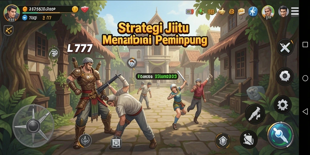 Tangkapan layar gameplay L777 yang menunjukkan pertempuran strategi di arena.