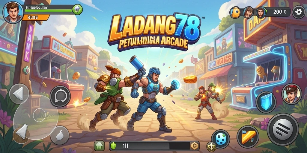 Screenshot utama LADANG78 menampilkan aksi gameplay Arcade yang seru.