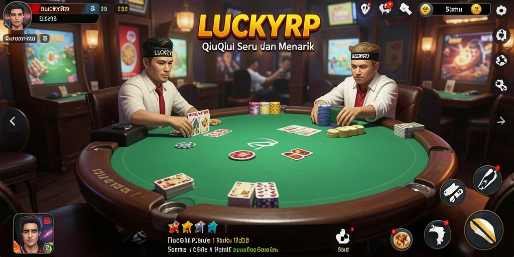 Screenshot gameplay LUCKYRP yang menampilkan suasana seru QiuQiu.