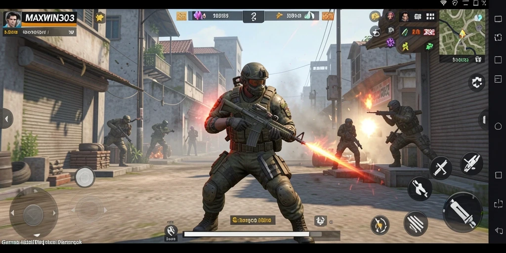 Screenshot gameplay MAXWIN303 yang menampilkan aksi menegangkan di TPS.