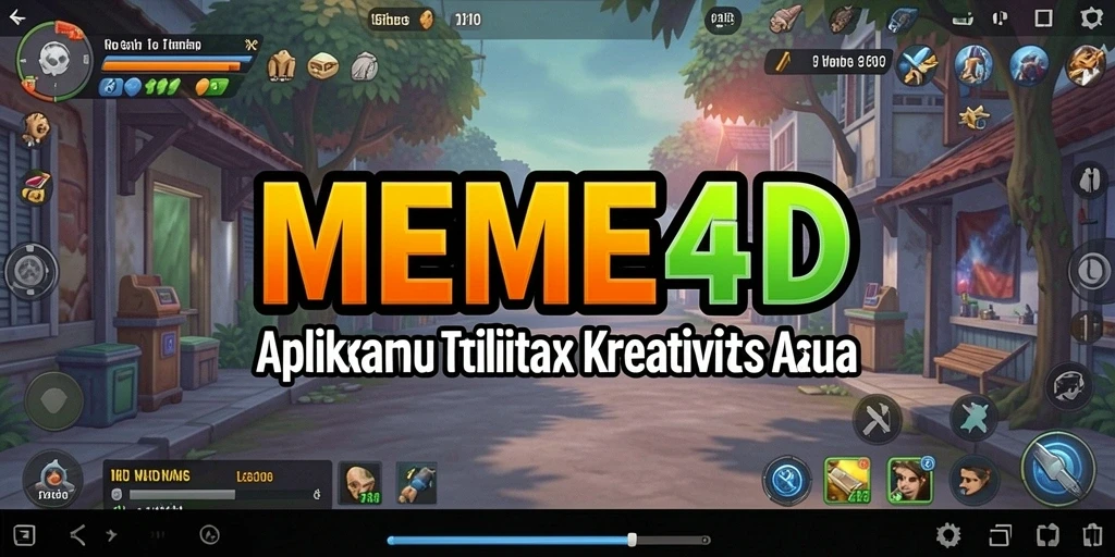 Tampilan antarmuka pengguna MEME4D saat membuat meme.
