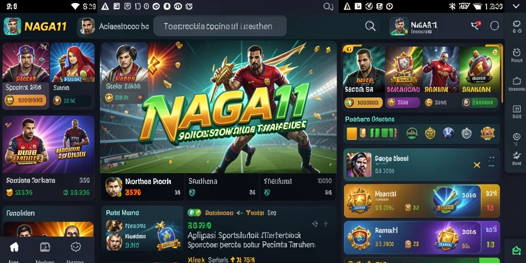 Tampilan gameplay NAGA11 saat bertaruh pada pertandingan olahraga.