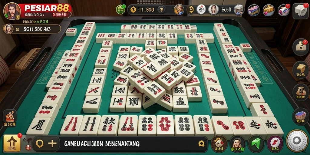 Screenshot gameplay PESIAR88 yang menampilkan aksi Mahjong yang seru.