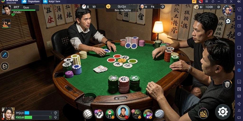 Tampilan gameplay QiuQiu yang menarik dan interaktif.