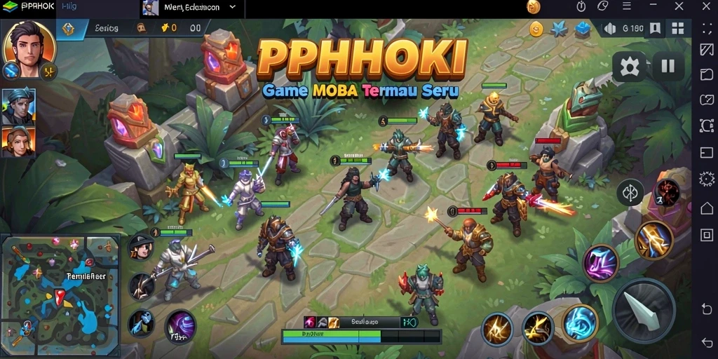 Tampilan gameplay PPHOKI yang seru dalam pertarungan tim.