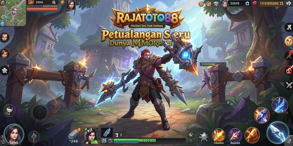 Tampilan gameplay menakjubkan dari RAJATOTO88 dalam dunia MMORPG.