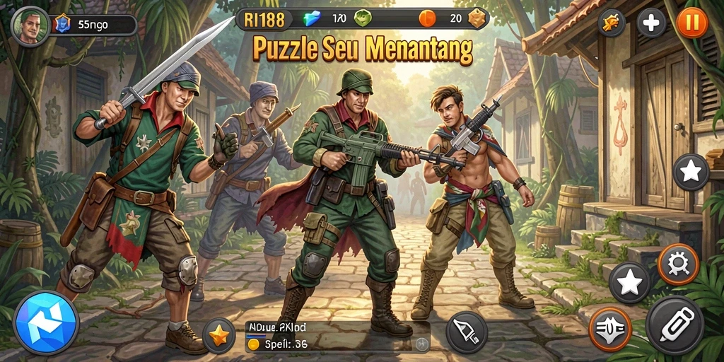 Tampilan gameplay puzzle yang menarik dari RI188.