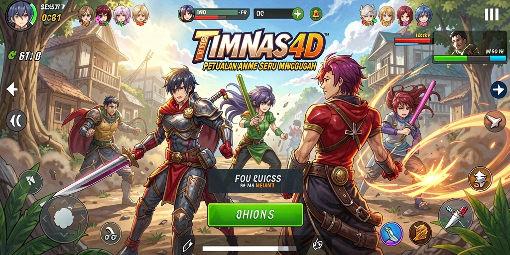 Tangkapan layar menampilkan momen seru dalam gameplay TIMNAS4D.