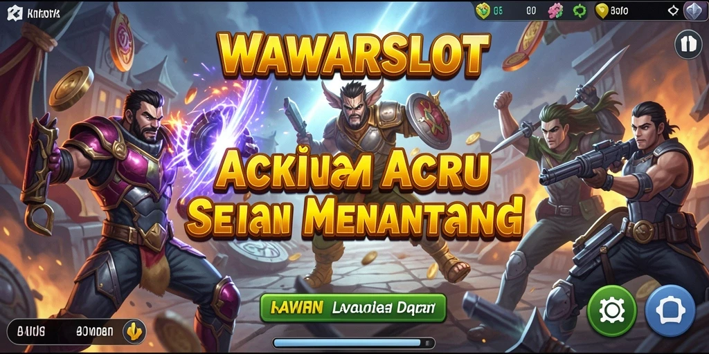 Tampilan menegangkan dari gameplay WAWARSLOT dengan aksi seru.