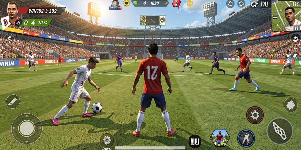 Screenshot utama WIN199 menampilkan gameplay olahraga yang menegangkan.